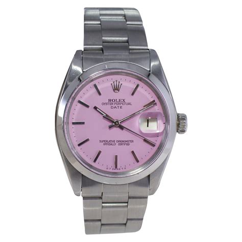 rolex date pink dial|rolex with pink face.